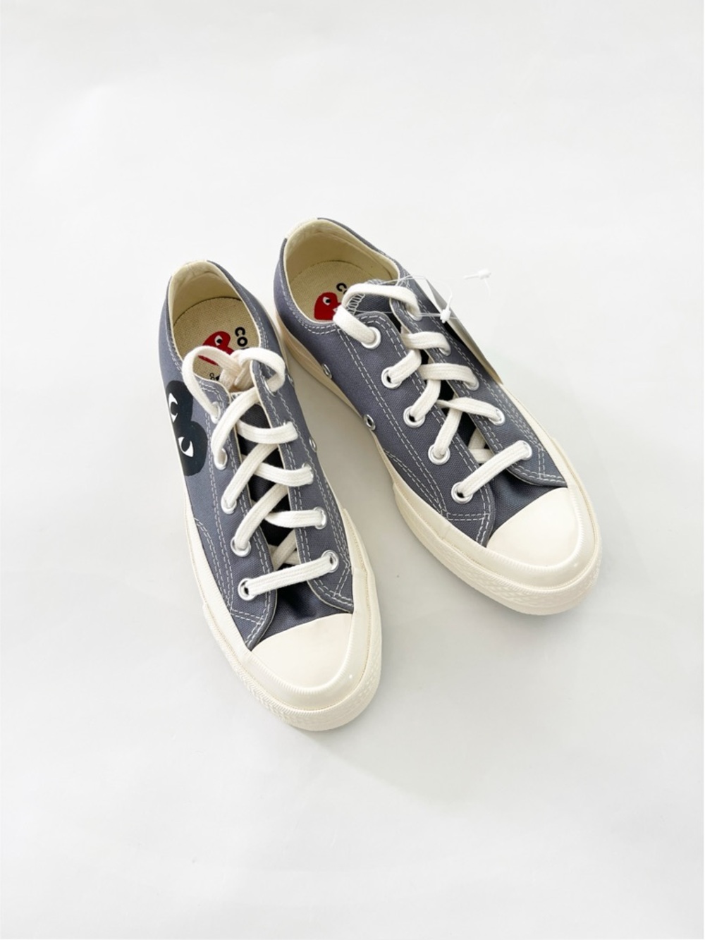 NIB Comme des Garçons PLAY x Converse Chuck 70 Low in Steel Gray 5.5